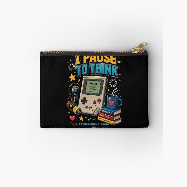 Item preview, I Pause to Think – Retro Handheld Gamer Graphic T-Shirt designed and sold by JIMBOEE.