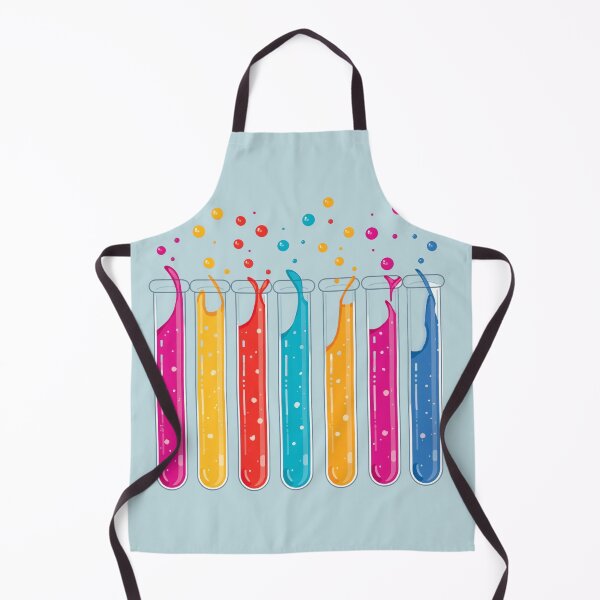 Item preview, Colorful Rainbow Science Test Tubes Splashing Vector Art designed and sold by GrinGalore.