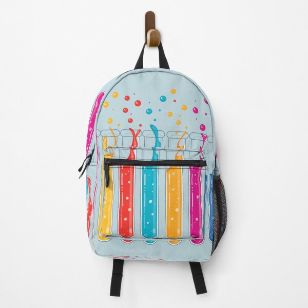 Item preview, Colorful Rainbow Science Test Tubes Splashing Vector Art designed and sold by GrinGalore.