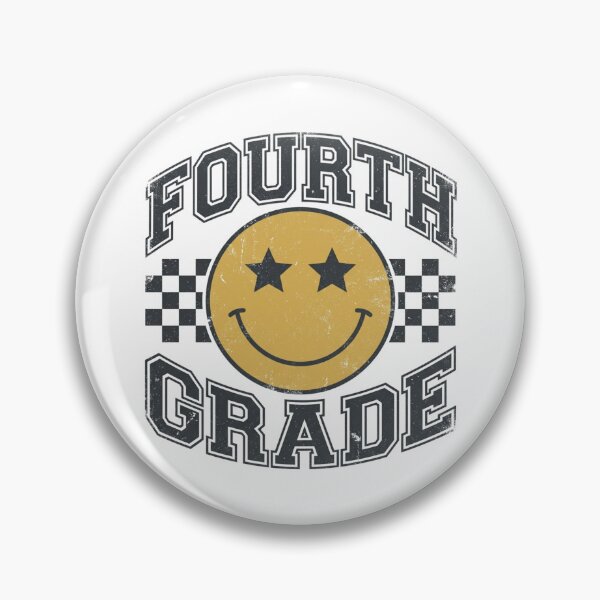 Item preview, Fourth Grade Smiley Face Art Print - Retro Groovy Star Eyes Back to School Student Gift designed and sold by raedattia.