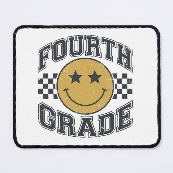 Item preview, Fourth Grade Smiley Face Art Print - Retro Groovy Star Eyes Back to School Student Gift designed and sold by raedattia.