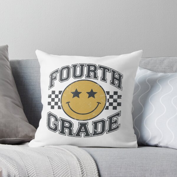 Item preview, Fourth Grade Smiley Face Art Print - Retro Groovy Star Eyes Back to School Student Gift designed and sold by raedattia.