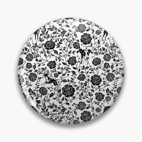 Item preview, Whippet Floral Pattern | Elegant Botanical Dog Design Black designed and sold by WildLakePatterns.