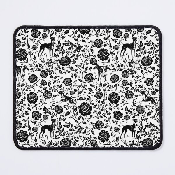 Item preview, Whippet Floral Pattern | Elegant Botanical Dog Design Black designed and sold by WildLakePatterns.