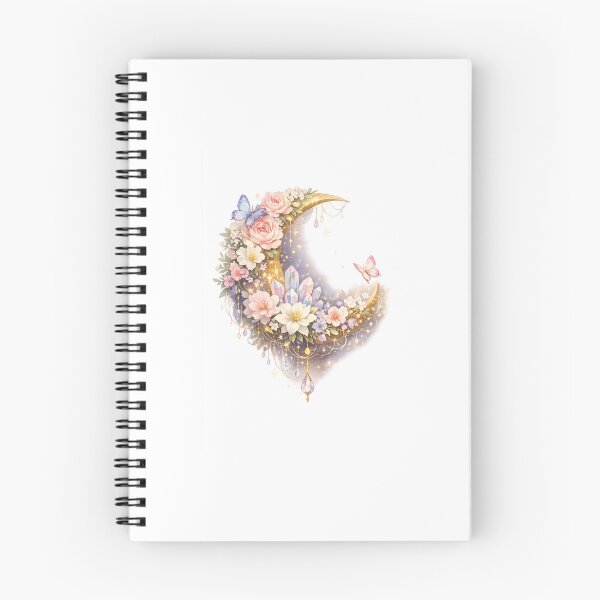 Item preview, Moon Garden – Enchanted Floral Crescent Moon designed and sold by FAZ-DESIGNS.