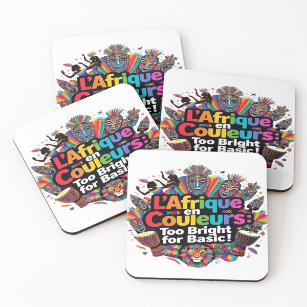 Item preview, L'Afrique en Couleurs: Too Bright for Basic! | Colorful African Culture Festival Art | Tribal Masks | Lion | Afro Pride | Vibrant Travel Graphic T-Shirt, Sticker & Wall Art designed and sold by Sushikidsntod.