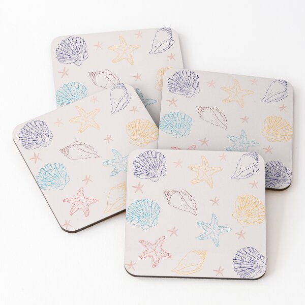 Item preview, Summer Bliss Hand Drawn Starfish  Conch Shell Scallop Shell Doodle designed and sold by LibertyHub.