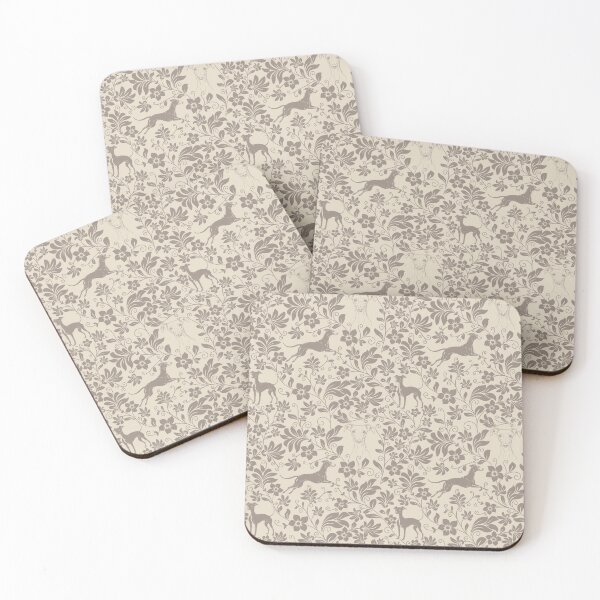 Item preview, Italian Greyhound Floral Pattern | Elegant Botanical Dog Design Sepia designed and sold by WildLakePatterns.