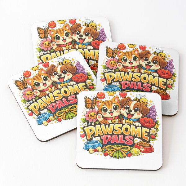 Item preview, Pawsome Pals Cute Cat Dog Shirt designed and sold by WearTheVibe Store.
