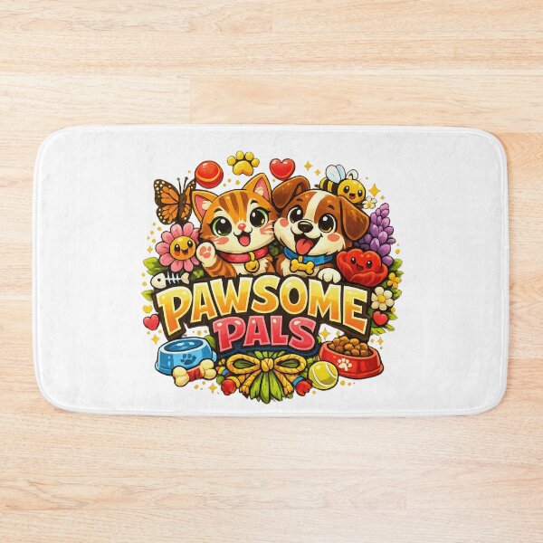 Item preview, Pawsome Pals Cute Cat Dog Shirt designed and sold by WearTheVibe Store.