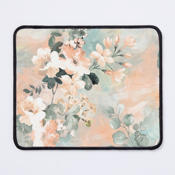 Item preview, flower peach floral with green aesthetic designed and sold by patterngang60s.