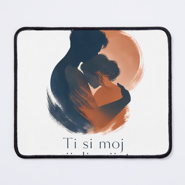 Item preview, You Are My Whole World Romantic Couple Silhouette Art  designed and sold by DignityLab.