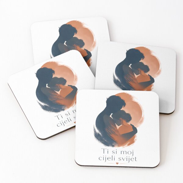 Item preview, You Are My Whole World Romantic Couple Silhouette Art  designed and sold by DignityLab.