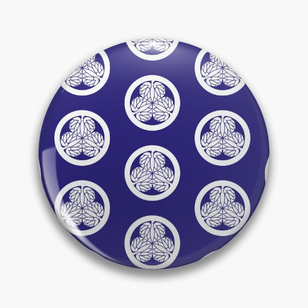 Item preview, Samurai Aoinogomon Tokugawaieyasu Kamon WhiteBluetile / Japanese Crest designed and sold by 戦国まーけっと SENGOKU MARKET.