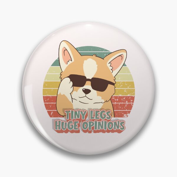 Artikelvorschau, Lustiges Retro-Shirt für Corgis mit kurzen Beinen und großen Meinungen – perfekt für Hundeliebhaber entworfen und verkauft von ThreadThatSpeak.