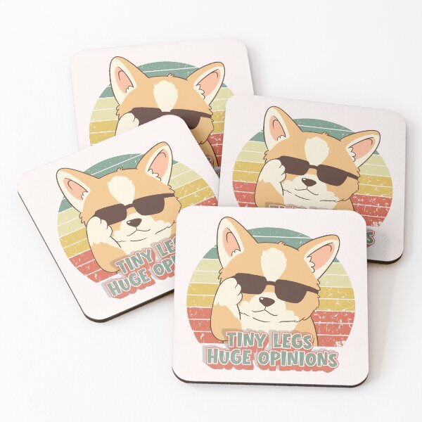 Item preview, Funny Corgi Tiny Legs Huge Opinions Retro Dog Lover Shirt designed and sold by ThreadThatSpeak.