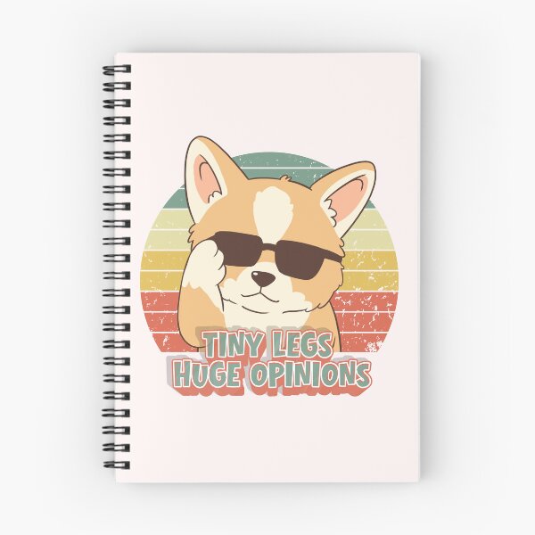 Item preview, Funny Corgi Tiny Legs Huge Opinions Retro Dog Lover Shirt designed and sold by ThreadThatSpeak.