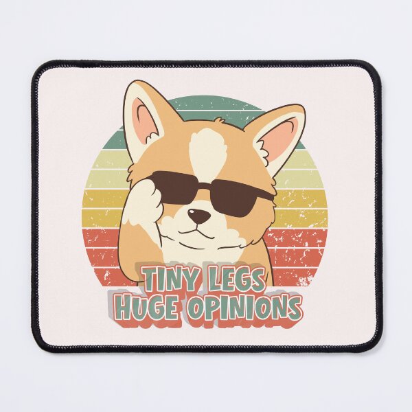 Item preview, Funny Corgi Tiny Legs Huge Opinions Retro Dog Lover Shirt designed and sold by ThreadThatSpeak.