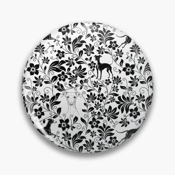 Item preview, Italian Greyhound Floral Pattern | Elegant Botanical Dog Design Black designed and sold by WildLakePatterns.