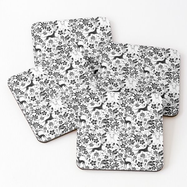 Item preview, Italian Greyhound Floral Pattern | Elegant Botanical Dog Design Black designed and sold by WildLakePatterns.