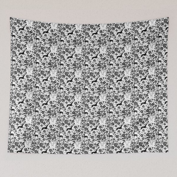 Item preview, Italian Greyhound Floral Pattern | Elegant Botanical Dog Design Black designed and sold by WildLakePatterns.