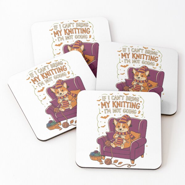 Item preview, If I Can't Bring My Knitting I'm Not Going Corgi Halloween designed and sold by Shiloh From Alaska.