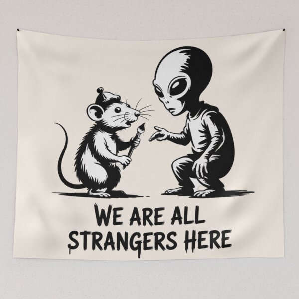 Item preview, Banksy Alien - We are all strangers here designed and sold by 123ks.