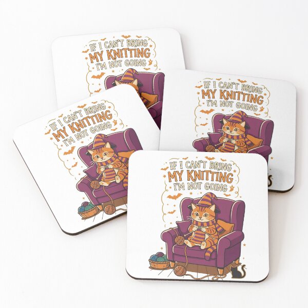 Item preview, If I Can't Bring My Knitting I'm Not Going Cat Halloween designed and sold by Shiloh From Alaska.