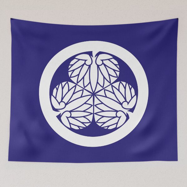 Artikelvorschau, Samurai Aoinogomon Tokugawaieyasu Kamon WeißBlau / Japanisches Wappen entworfen und verkauft von 戦国まーけっと SENGOKU MARKET.