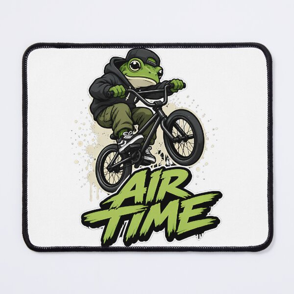 Item preview, Frog BMX Air Time Streetwear Cartoon | Urban Bike Trick Graphic designed and sold by Aesthicer.
