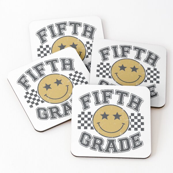 Item preview, Fifth Grade Smiley Face Art Print - Retro Groovy Star Eyes Back to School Student Gift designed and sold by raedattia.