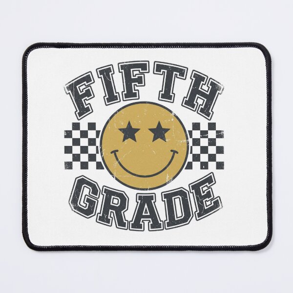 Item preview, Fifth Grade Smiley Face Art Print - Retro Groovy Star Eyes Back to School Student Gift designed and sold by raedattia.
