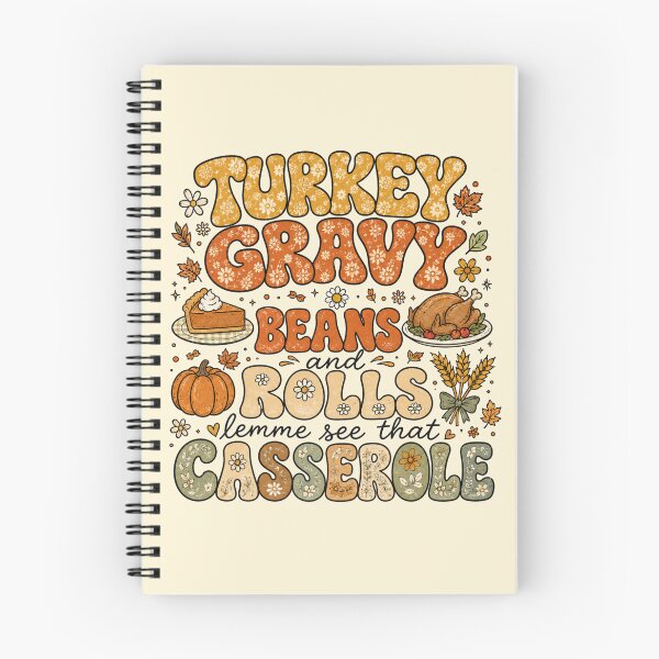 Item preview, Turkey Gravy Beans and Rolls Lemme See That Casserole Funny Thanksgiving Groovy Retro designed and sold by Yellowriversss.