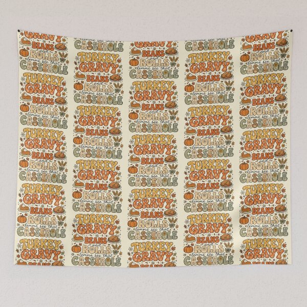 Item preview, Turkey Gravy Beans and Rolls Lemme See That Casserole Funny Thanksgiving Groovy Retro designed and sold by Yellowriversss.