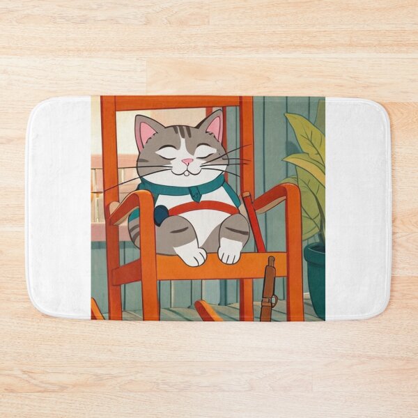 Item preview, Illustration - Relaxed Domestic Cat, Warm and Nostalgic Ambiance designed and sold by World-Pets.