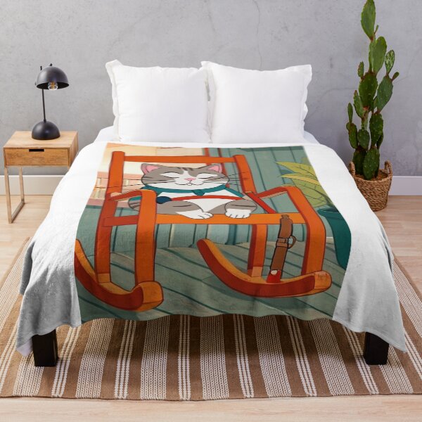 Item preview, Illustration - Relaxed Domestic Cat, Warm and Nostalgic Ambiance designed and sold by World-Pets.