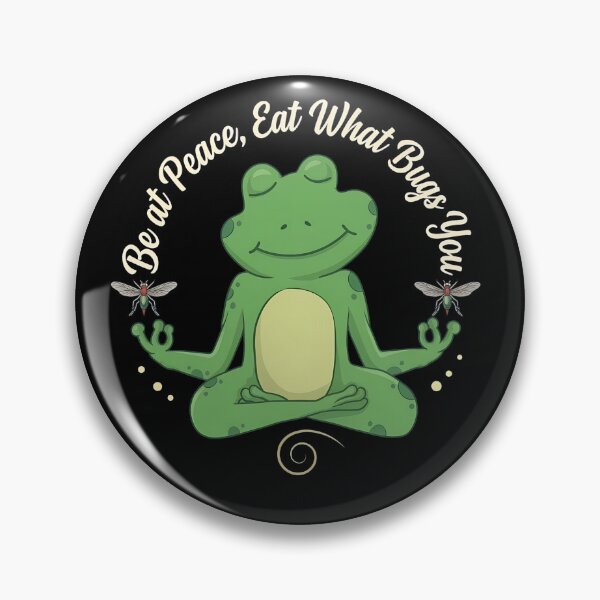 Item preview, Be at Peace Eat What Bugs You Frog Yoga designed and sold by carololy.