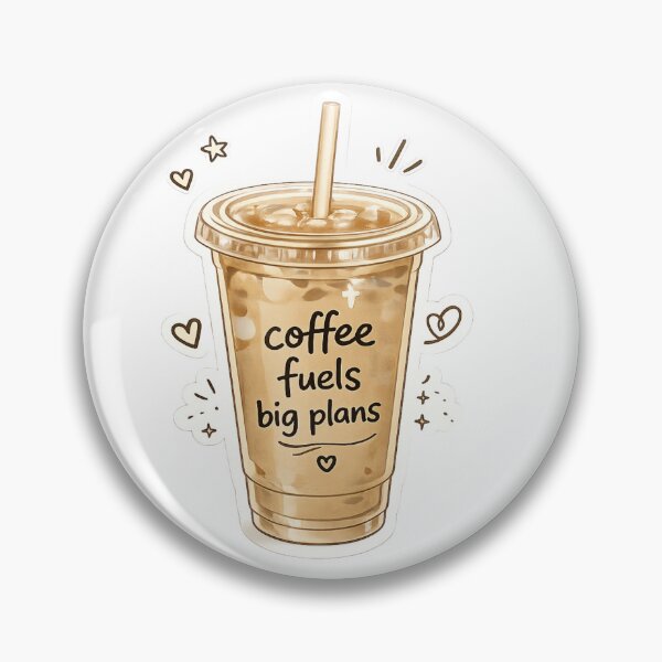 Item preview, Coffee Fuels Big Plans – Aesthetic Iced Coffee Cup Sticker & Apparel designed and sold by MUSA'S.