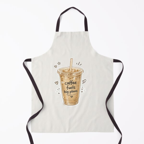 Item preview, Coffee Fuels Big Plans – Aesthetic Iced Coffee Cup Sticker & Apparel designed and sold by MUSA'S.