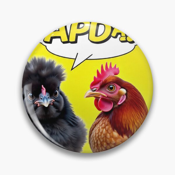 Item preview, APDA! Funny Black Australorp & Rhode Island Red Chicken Cartoon designed and sold by pbchan.