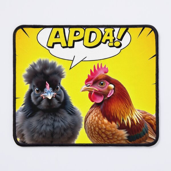 Item preview, APDA! Funny Black Australorp & Rhode Island Red Chicken Cartoon designed and sold by pbchan.