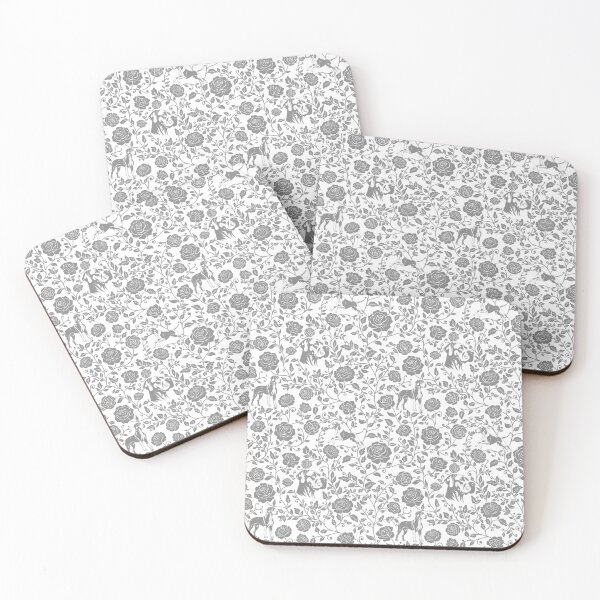 Item preview, Great Dane Floral Pattern | Elegant Botanical Dog Design Grey designed and sold by WildLakePatterns.
