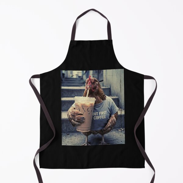 Item preview, Funny hen drinking iced latte designed and sold by Neurospicy Trolls.