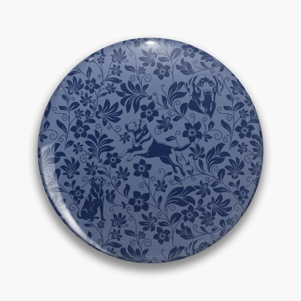 Item preview, Labrador Retriever Floral Pattern | Elegant Botanical Dog Design Blue designed and sold by WildLakePatterns.