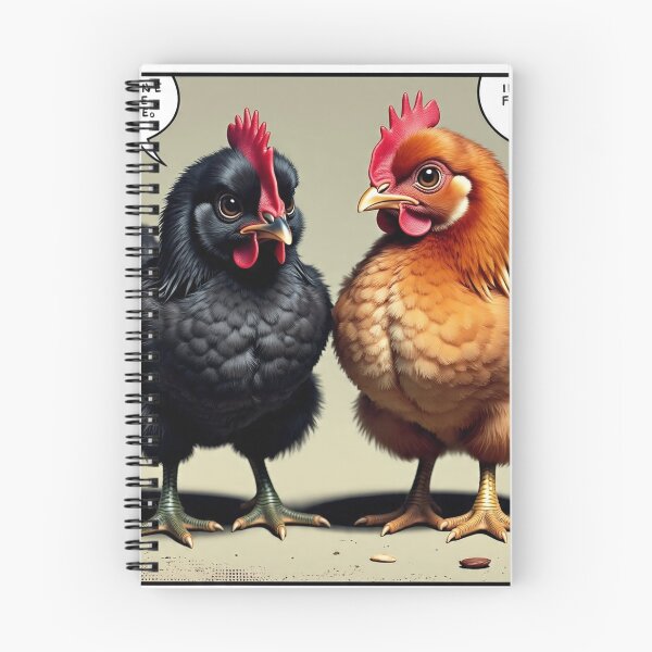 Item preview, Funny Black Australorp & Rhode Island Red Chickens  Cute Talking Hen Cartoon designed and sold by pbchan.