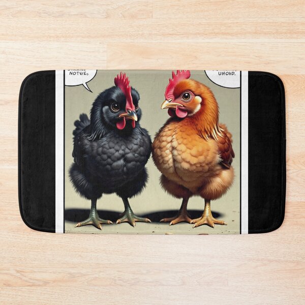 Item preview, Funny Black Australorp & Rhode Island Red Chickens Cute Talking Hen Cartoon designed and sold by pbchan.
