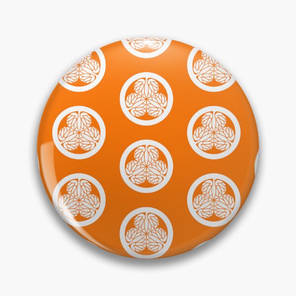 Item preview, Samurai Aoinogomon Tokugawaieyasu Kamon WhiteOrangetile / Japanese Crest designed and sold by 戦国まーけっと SENGOKU MARKET.