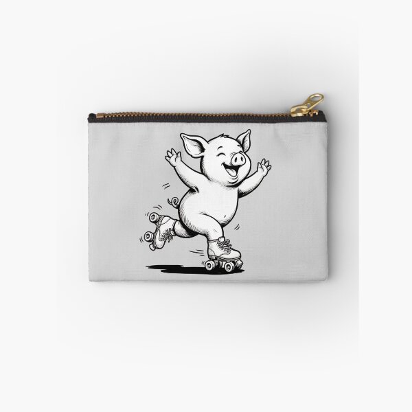 Item preview, Roller Skating Pig Cute Animal designed and sold by capricedefille.
