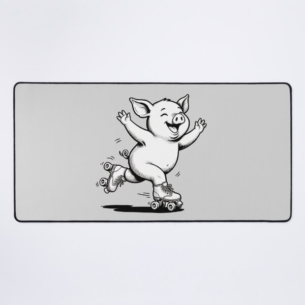 Item preview, Roller Skating Pig Cute Animal designed and sold by capricedefille.