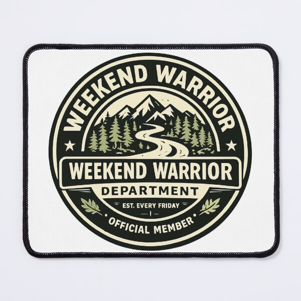 Item preview, Weekend Warrior Department MTB Badge Design designed and sold by SingleTrackes.